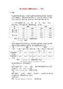 2022年高三英语复习与训练三代词