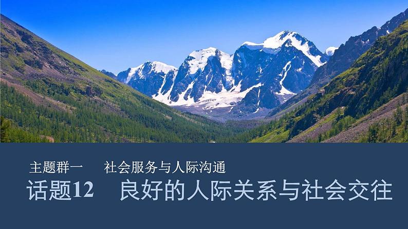 2025届人教版(2019)高中英语一轮话题复习高考题型通关练课件:话题12 良好的人际关系与社会交往第1页