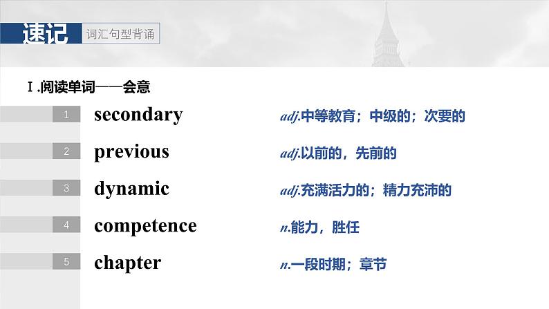 2025届高中英语一轮复习(北师大版):必修第一册 UNIT 1 LIFE CHOICES第4页