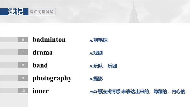 2025届高中英语一轮复习:必修第一册 Unit 1 A new start第5页