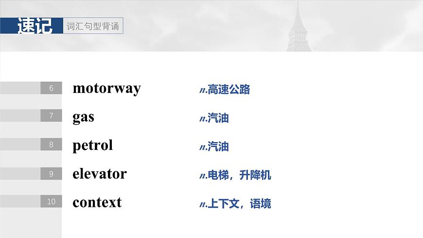 2025屆高中英語一輪復(fù)習(xí)：必修第一冊　Unit 2　Exploring English第5頁
