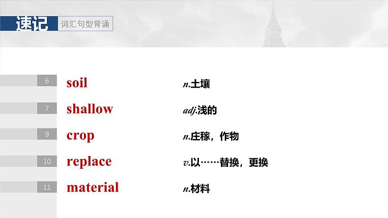 2025届高中英语一轮复习:必修第一册 Unit 6 At one with nature第8页