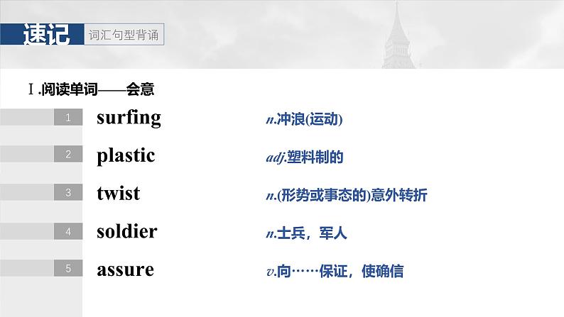 2025届高中英语一轮复习:必修第二册 Unit 3 On the move第4页
