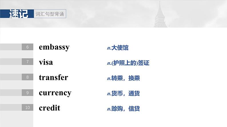 2025届高中英语一轮复习:必修第二册 Unit 5 On the road第5页