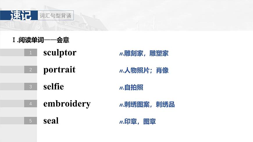 2025屆高中英語(yǔ)一輪復(fù)習(xí):必修第三冊(cè) Unit 4 Amazing art第4頁(yè)