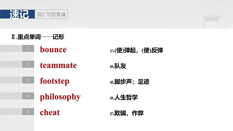 2025届高中英语一轮复习:选择性必修第一册 Unit 3 Faster,higher,stronger第6页