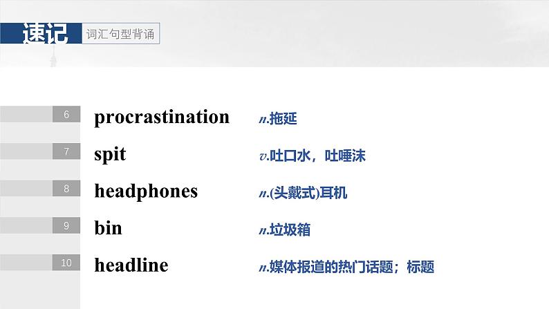 2025届高中英语一轮复习:选择性必修第二册 Unit 2 Improving yourself第5页
