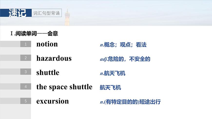 2025屆高中英語一輪復(fù)習(xí):選擇性必修第四冊 Unit 6 Space and beyond第4頁