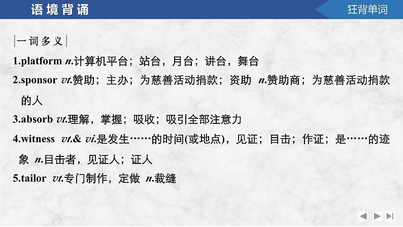 2025届高考英语译林版(2019)一轮复习语基默写课件选择性必修第二册UNIT 1 The mass media第6页