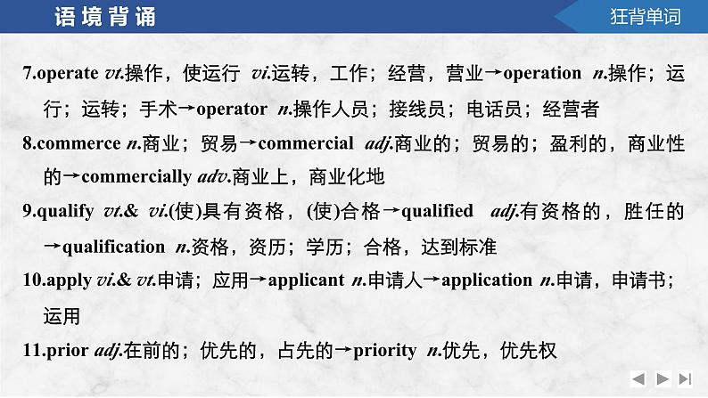 2025届高考英语译林版(2019)一轮复习语基默写课件选择性必修第四册UNIT 3 Careers and skills第8页