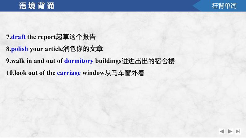 2025届高考英语译林版(2019)一轮复习语基默写练习 选择性必修第四册UNIT 4 Never too old to learn(课件PPT+习题)05