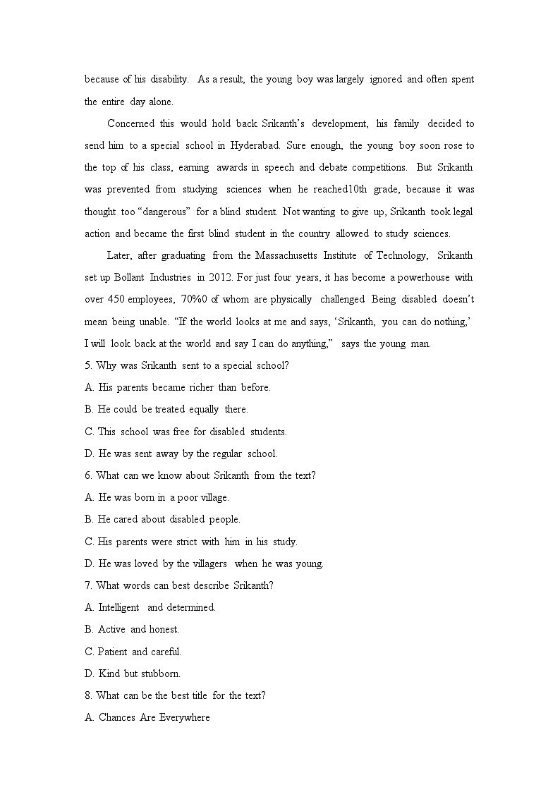 人教版选择性必修第三册Unit4 Reading and Thinking能力提升练第3页