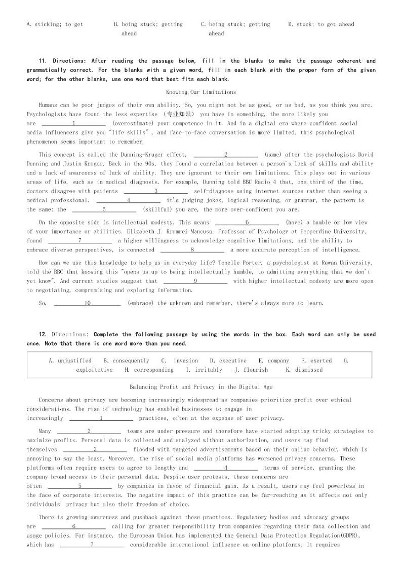 上海市复兴高级中学2023-2024学年高二(下)期中考试英语试卷(含解析)02