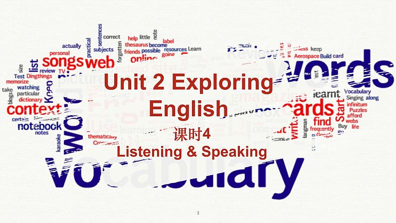 外研必修第一册Unit2 Listening and Speaking 名师课件第3页