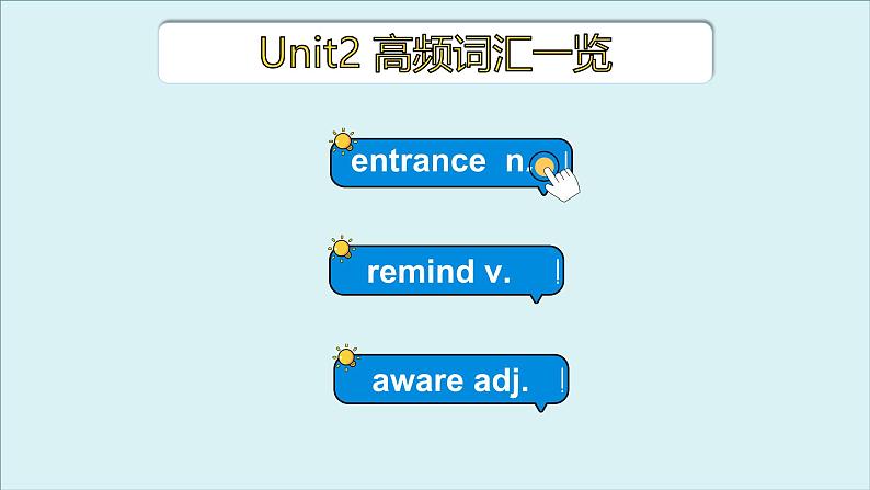 外研必修第一册Unit2 高频词汇课件(四)第3页
