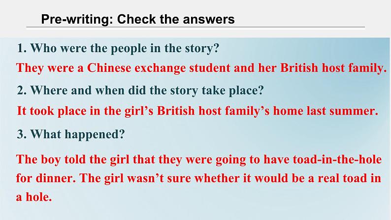 外研必修第一册Unit2 Developing ideas—Writing 公开课课件第5页