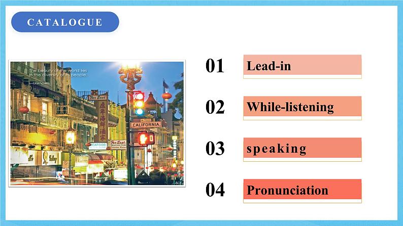 人教版(2019)高中英语必修第三册Unit 3《Diverse Cultures》Listening and Speaking 课件04