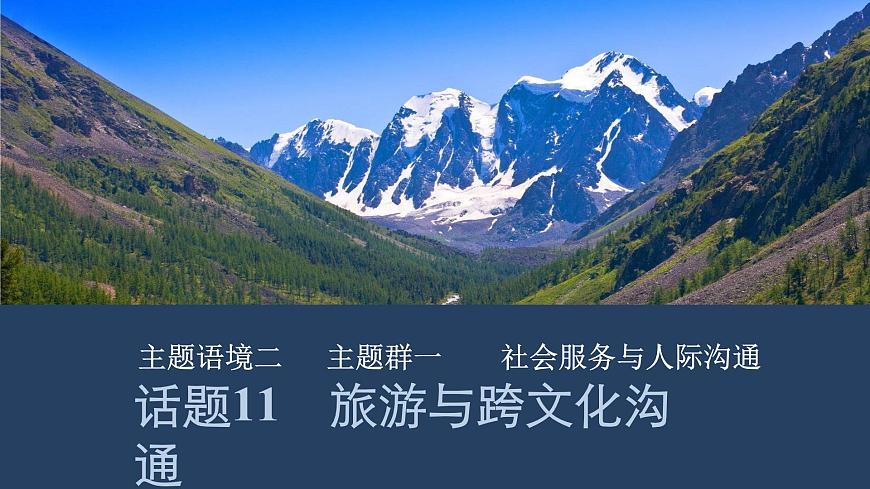2025屆人教版(2019)高中英語(yǔ)一輪話題復(fù)習(xí)高考題型練課件:話題11 旅游與跨文化溝通第1頁(yè)