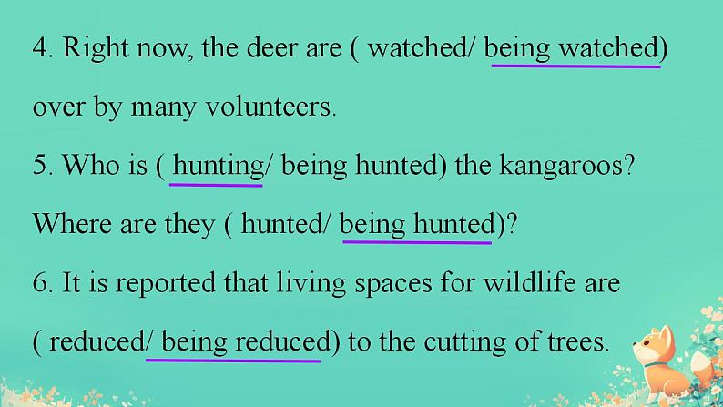 Unit 2 Wildlife protection 现在进行时被动语态 课件 2024-2025学年高中英语人教版(2019)必修第二册第8页