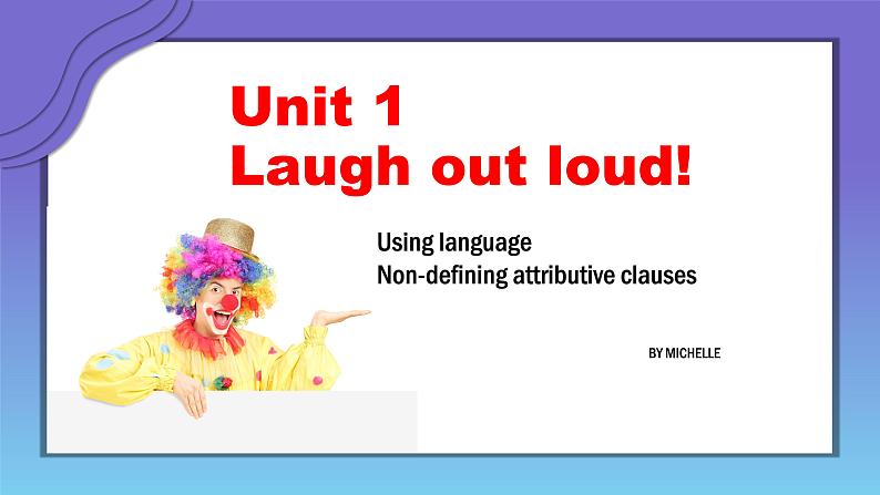 高中英语外研版(2019)选择性必修一同步精品课件Unit1 Using language第1页