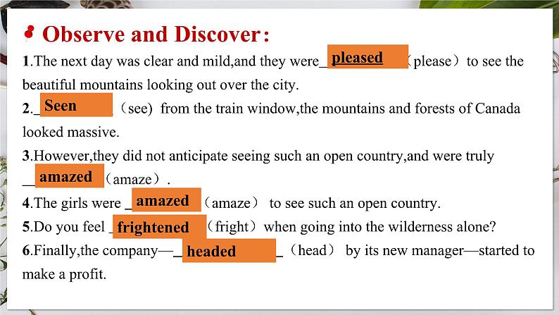 选必二 Unit 4 Journey Across a Vast Land Discovering Useful Structures(课件) 第7页