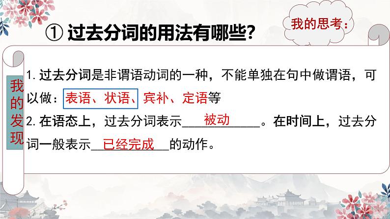 2025届高考复习 过去分词 课件 2024-2025学年高中英语人教版(2019)必修第二册第8页