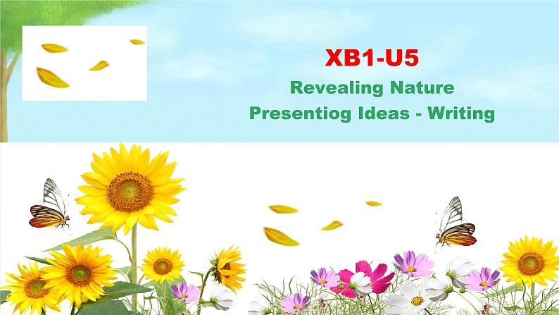 Unit 5 Revealing nature Presentiog Ideas - Writing 课件高中英语外研版(2019)选择性必修第一册第1页