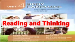 Unit 4 Body language Reading & Thinking课件人教版高中英语（2019）选择性必修一