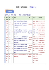 猜押 完形填空之記敘文（話題分類）-2025年高考英語沖刺搶押秘籍專題講練（新高考通用）