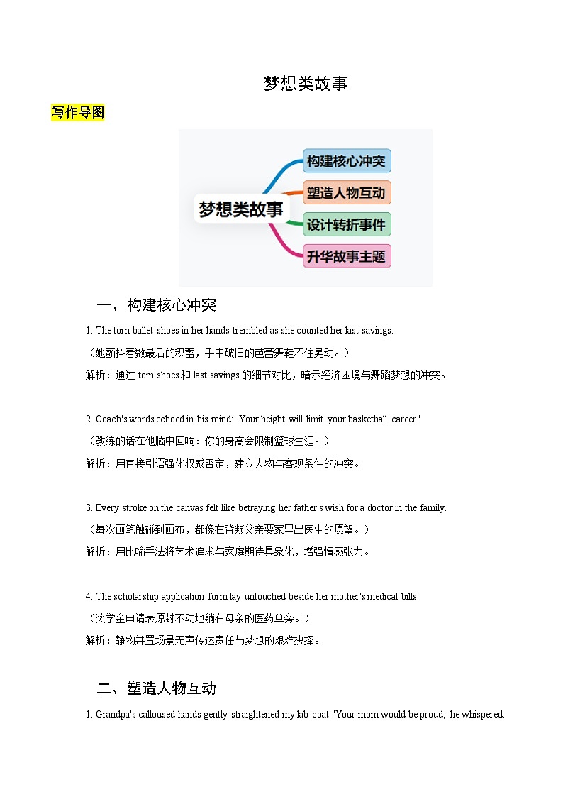 12 梦想类故事(解析版)第1页