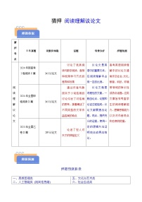 备战2025年高考英语抢分秘籍(新高考专用)猜押阅读理解之议论文(按话题分类)(学生版+解析)练习