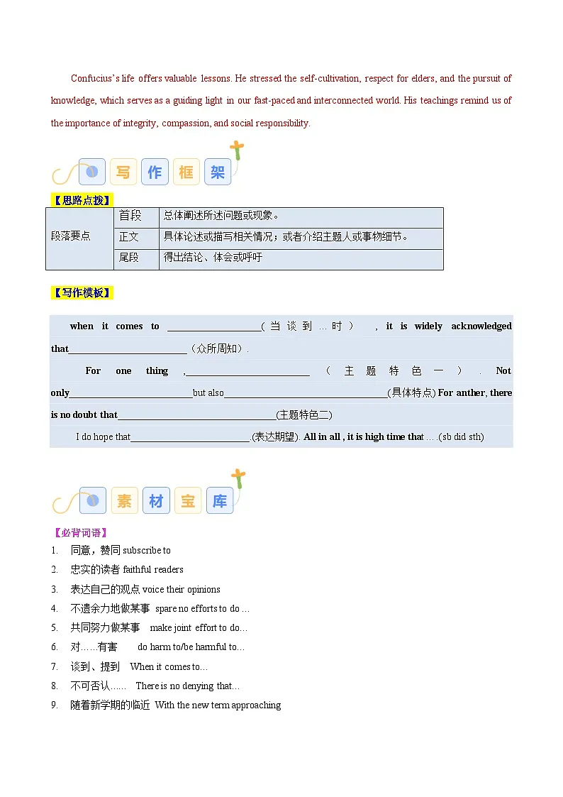 高考英语二轮复习写作常考题型突破练习专题02 投稿征文(解析版)第2页