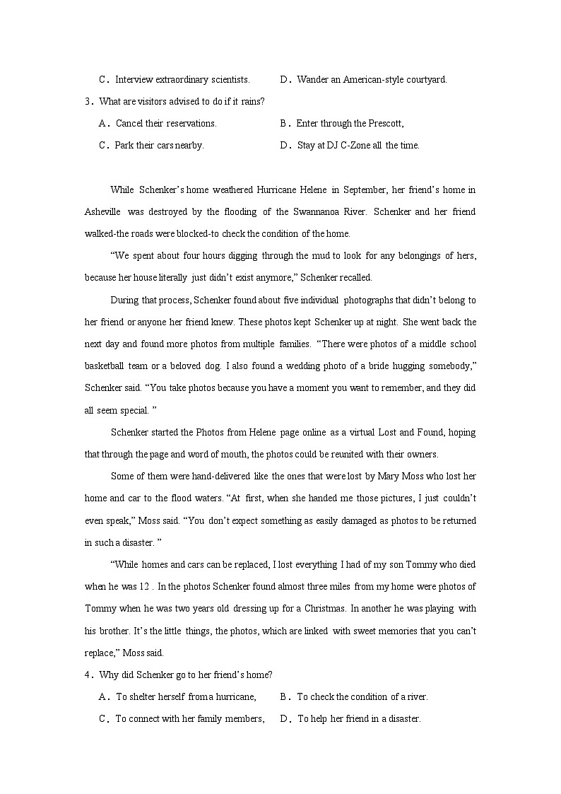 2025届江西省九师联盟高三5月检测模拟预测英语试题(无答案)第2页