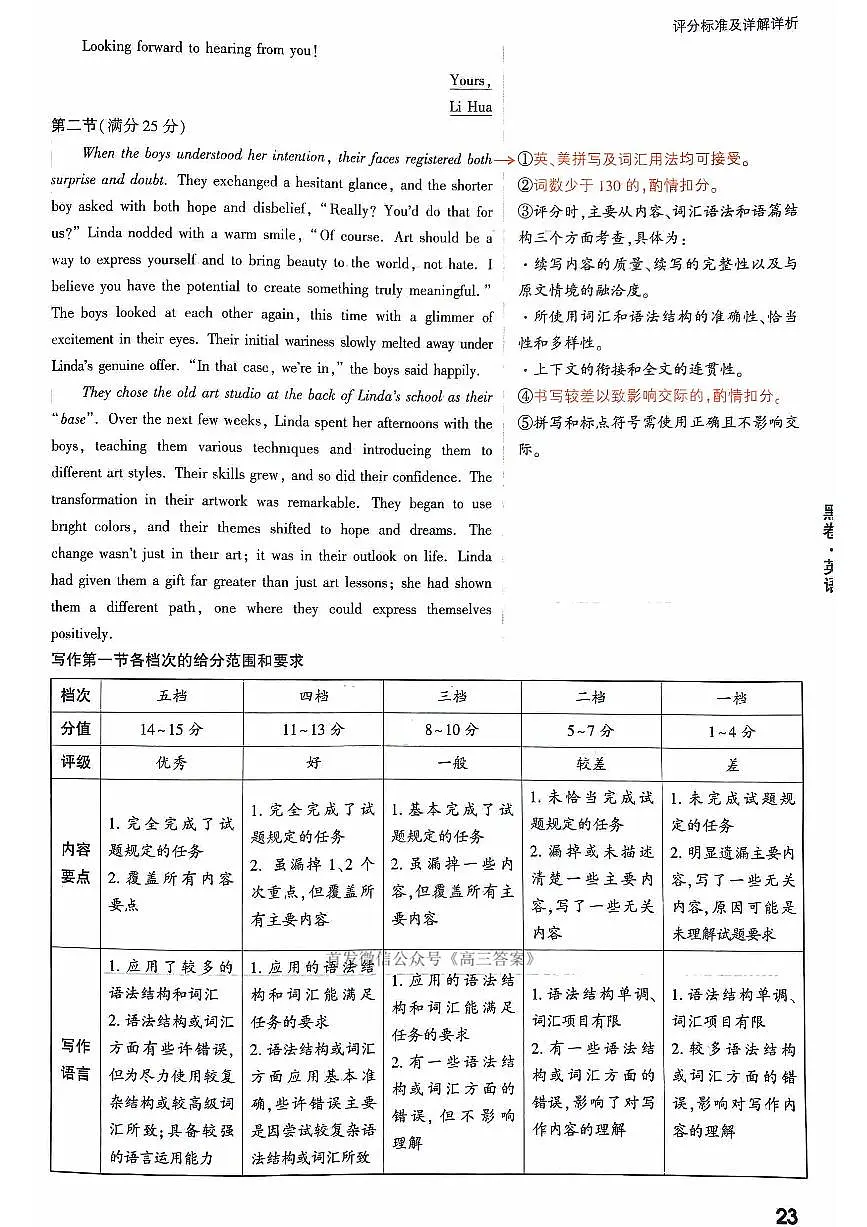 2025版《黑卷》英语答案第2页