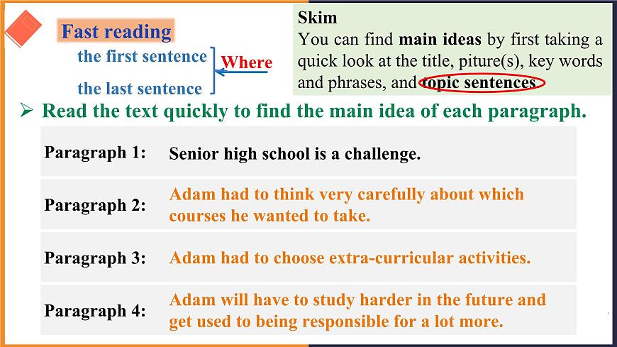 Unit1 Teenage life Reading and Thinking 高一英語人教版(2019)必修第一冊第7頁
