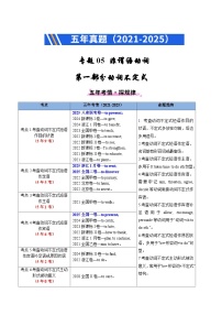 五年(2021-2025)高考英语真题分类汇编:专题05 非谓语动词(全国通用)(原卷版)