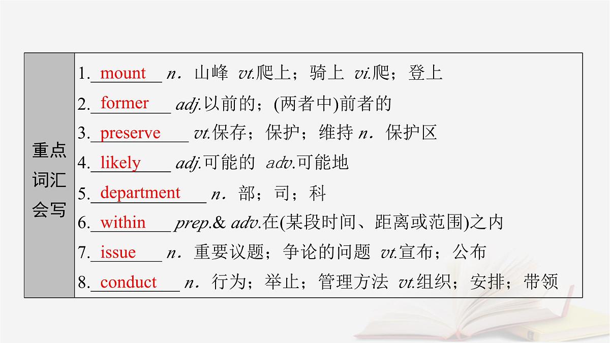 2026届高考英语一轮总复习必修第二册Unit1CulturalHeritage课件新人教版第6页