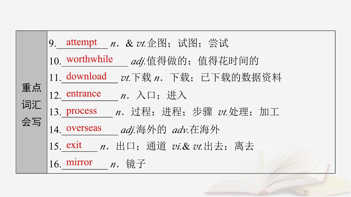 2026届高考英语一轮总复习必修第二册Unit1CulturalHeritage课件新人教版第7页