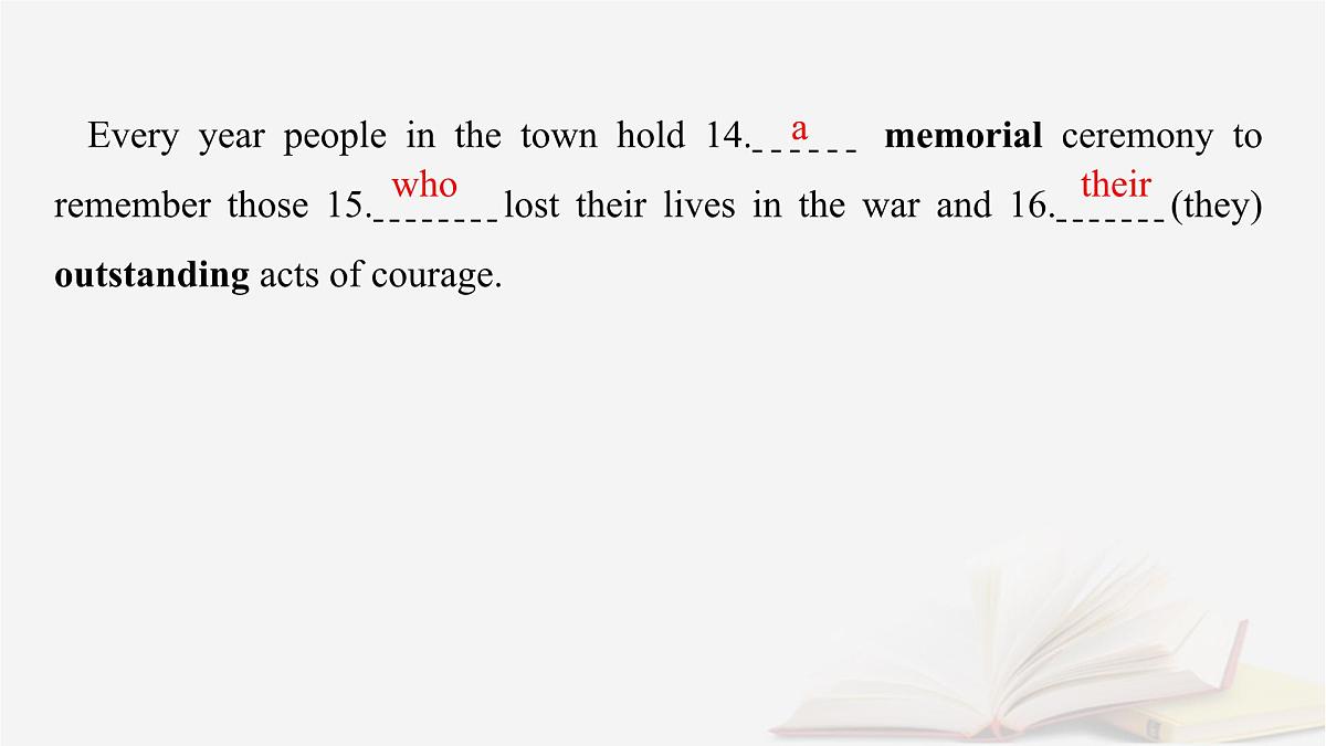 2026届高考英语一轮总复习选择性必修第三册Unit3Warandpeace课件外研版第7页