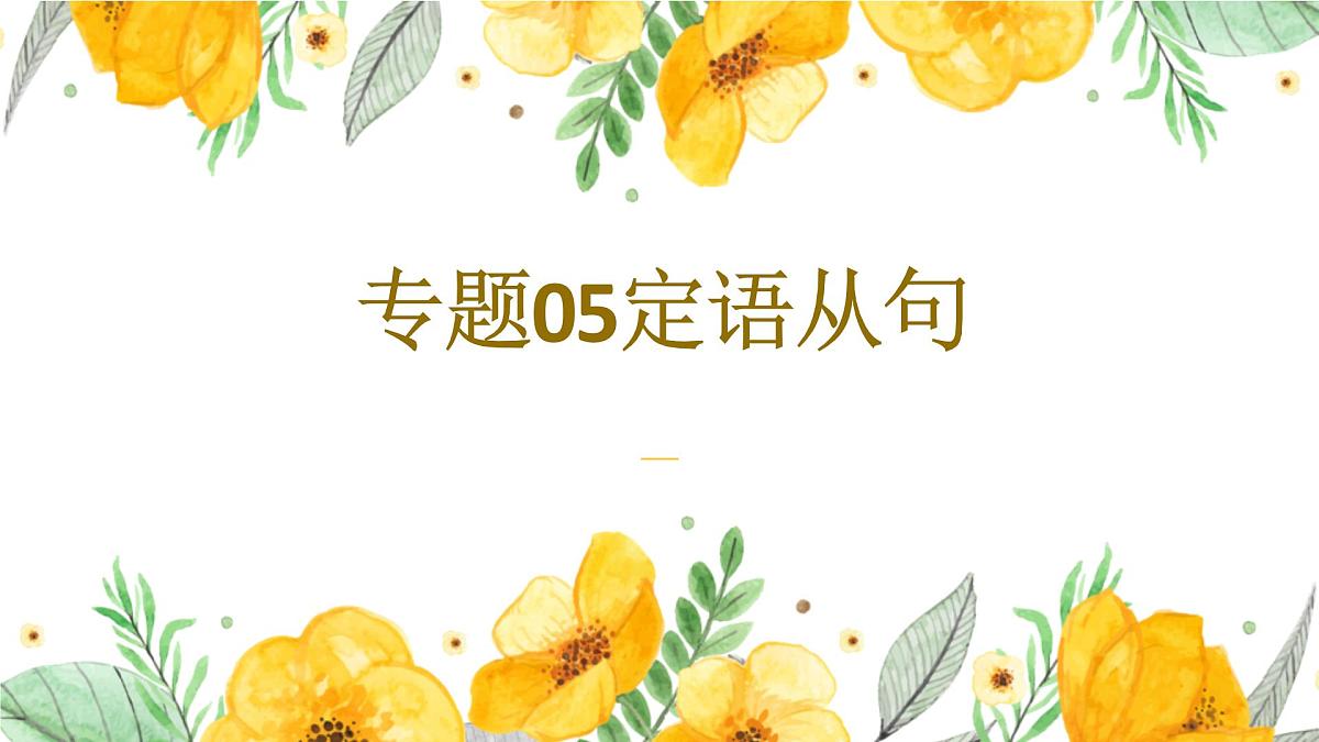 专题05定语从句(课件)-2026年高考英语语法精选精讲精讲练(全国通用)第1页