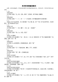 高中英语2026届高考真题高频词系列（词性+中文释义）（共200词）