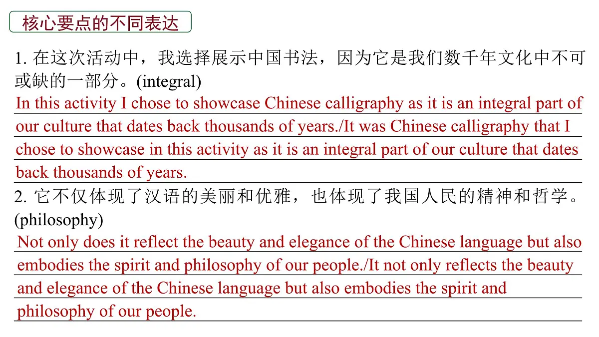 2026届高考英语一轮专题复习:高分写作应用文之传统文化视角 课件第7页