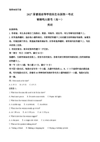河南省驻马店市青桐鸣2024-2025学年高一下学期5月大联考英语试题（解析版）