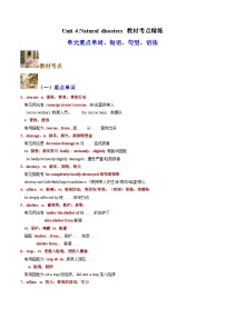 人教版 (2019)必修 第一册Unit 4 Natural disasters精品课后作业题