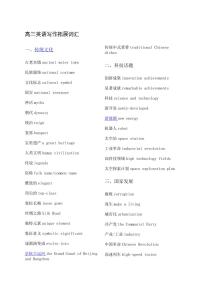 2025-2026高考英语冲刺写作热点词汇拓展学案