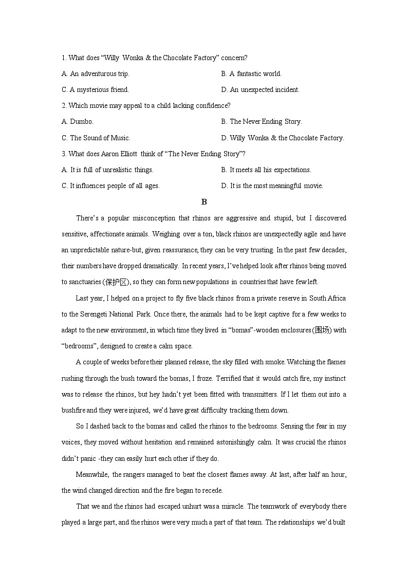 内蒙古自治区鄂尔多斯市某中学2025-2026学年高二上学期10月月考英语试卷(学生版)第2页