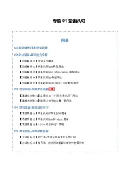 2026届高三英语二轮专题试题解析复习专题01定语从句（Word版附解析）