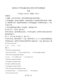四川省绵阳南山中学2026届高三上学期11月月考英语试卷（Word版含解析）