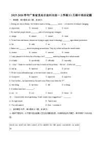 2025-2026学年广东省茂名市高州市高一上学期11月期中英语试题-自定义类型