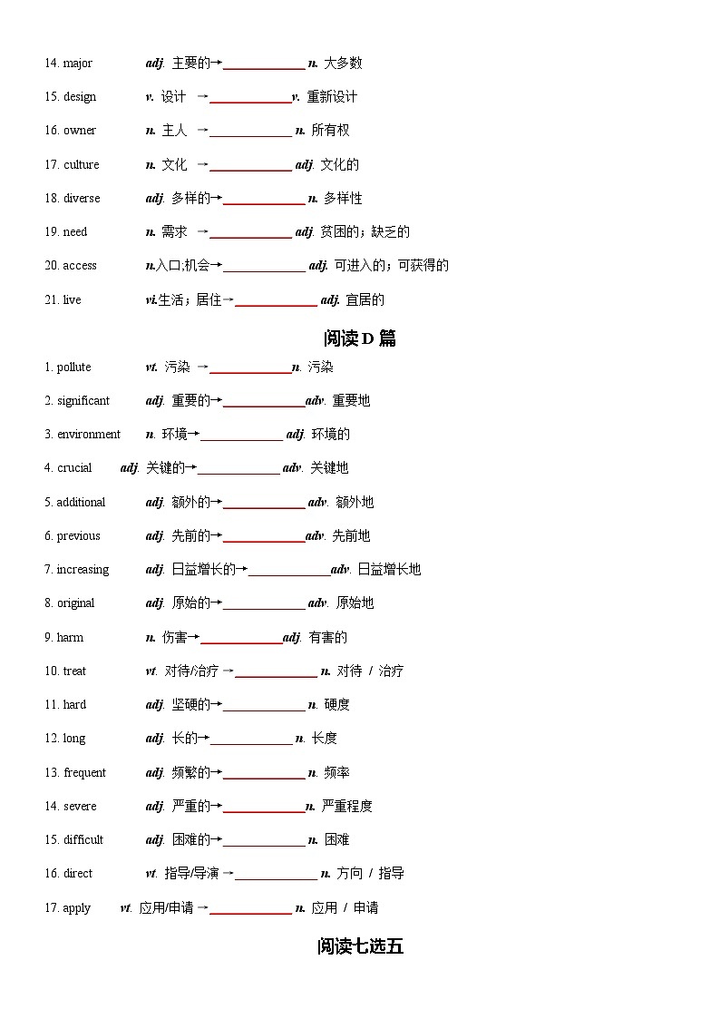 高考英语二轮复习-2025高考英语全国一卷词汇清单及对点练习 学生版第3页